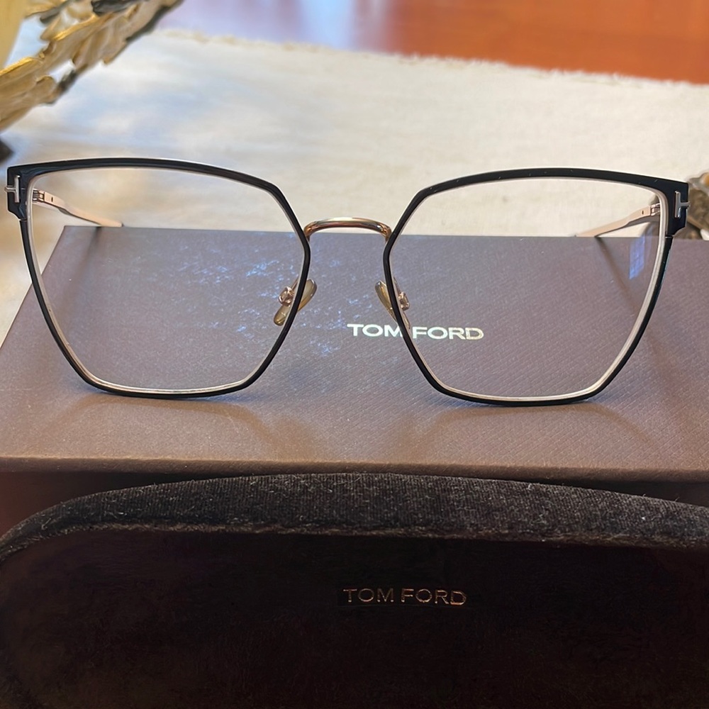 Tom Ford Woman’s Angular Metal Glasses